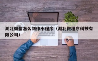 永新湖北微信怎么制作小程序（湖北微程序科技有限公司）